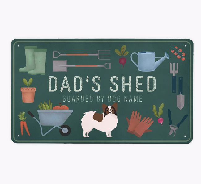 Dad's Shed: Personalised {breedFullName} Metal Garden Sign